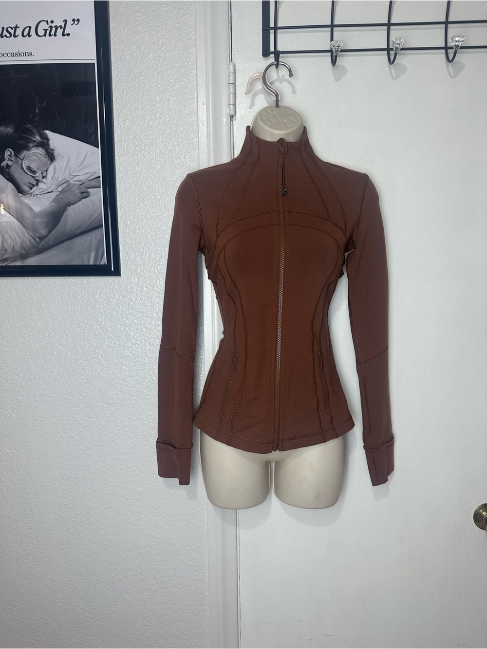 lululemon athletica Women's Rust Brown Fitted Full-Zip Jacket